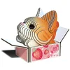 Image de EUGY Chat Pumpkin   Puzzle 3D N° 087   Jouet Créatif en Carton Recyclé   pour Enfants dès 6 Ans et Adultes Jusqu’à 99 Ans   Puzzle Éducatif et Écologique