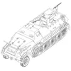 Image de Trumpeter 07404 German Sdkfz.8/DB10 12t Porte-bagages blindé en plastique Modèle 1/72 (véhicule de combat)