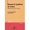 Image de Résumé et Synthèse de textes - 6ed. - Méthode et Exercices corrigés en occasion ou reconditionné