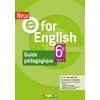 Image de New E For English 6ème - Anglais Ed.2021 - Guide pédagogique en occasion ou reconditionné
