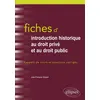 Image de Fiches d'Introduction historique au droit privé et et au droit public en occasion ou reconditionné