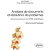 Image de Analyses de documents et résolutions de problèmes dans les concours en CPGE scientifiques. Sciences physiques en occasion ou reconditionné