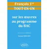 Image de Tout-en-un sur les oeuvres au programme de Français. Première. Session 2020-2021 en occasion ou reconditionné