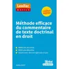 Image de Méthode efficace du commentaire de texte doctrinal en droit en occasion ou reconditionné