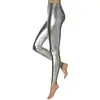 Image de Leggings en latex pour femme   Argent     Taille S-M