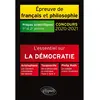 Image de L'essentiel sur la démocratie : Aristophane, Les cavaliers, L'assemblée des femmes ; Tocqueville, De la démocratie en Amérique, tome 2, livre 4 ; Philip Roth, Le complot contre l'Amérique : épreuve de français et philosophie, prépas scientifiques 1re et 2e années, concours 2020-2021 en occasion ou reconditionné