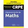 Image de CRPE, l'épreuve écrite de maths : annales corrigées et commentées : concours 2021-2022-2023 en occasion ou reconditionné