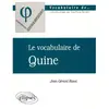 Image de Le vocabulaire de Quine en occasion ou reconditionné