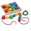Image de Billes De Laçage Primaire - MELISSA & DOUG - Trente perles en bois - Mixte - A partir de 3 ans