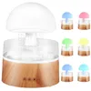 Image de Humidificateur Nuage de Pluie 7 Couleurs LED Nuit Lumière Aromathérapie Diffuseur Dhuile Nuage Pluie Diffuseur Grain de Bois