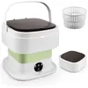 Image de 11L Mini machine à laver pour le camping pliable avec essoreuse pour sous-vêtements vêtements de bébé chaussettes