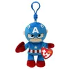 Image de Marvel soft clip - Captain America - TY - PELUCHES/Porte-clés - TY34004 - Bleu - Dès 3 ans