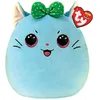 Image de Ty Peluche Squish A Boo Kirra Chat Gris 20cm Jouet Câlin