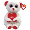 Image de Ty Beanie Babies Bellies Ours Desi Saint valentin 15 Cm Avec Coeur