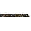 Image de Banderole anniversaire - Amscan - 50 ans - Or et noir - Plastique - 1524 x 82 cm