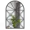 Image de COSTWAY Miroir Mural à Fenêtre Arquée 58 x 87 cm Cadre en Métal Miroir Suspendu Décoratif pour Salon Entrée Chambre Salle de Bain