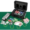 Image de COSTWAY Mallette de Poker en Aluminium -300 Jetons 2 Jeux de 54 Cartes 5 dés 1 Jeton Croupier 2 Clés Feutre de Poker