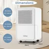 Image de GOPLUS Déshumidificateur Portable SilencieuxRéservoir dEau 24LDéshumidification Continue2 Vitesses de Vent4 Roulettes à 360°