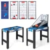 Image de Table Multi-jeux 6 en 1 COSTWAY Basket-BallBillardPing-PongHockeyJeu de PaletsBowling Accessoires Complets-Jeux à Domicile