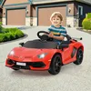 Image de Lamborghini Voiture Électrique 12V/45 Ah Télécommande 2.4G 2 Moteur Suspension à Ressort LED MP3 USB TF Radio Rouge