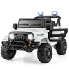 Image de DREAMADE Voiture Électrique pour Enfant avec Télécommande Véhicule 12V avec 3 Vitesses Klaxon pour Enfants de 3--8 Ans Blanc