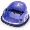 Image de DREAMADE Auto Tamponneuse Électrique pour Enfants Voiture Tournante Bébé 360° 12 V avec Télécommande Lumières LED Klaxon Violet