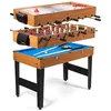Image de Table multi-jeux 3 en 1 COSTWAY 48 PoucesBaby-foot Billard Hockey Poignée en CaoutchoucPatins Antidérapants 122 x 58 x 83 cm