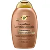 Image de OGX Après-Shampooing Kératine Lissage Brésilien 385ml   Soin capillaire lissant à la kératine pour des cheveux brillants   Aprè