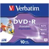 Image de Verbatim DataLifePlus - 10 x DVD+R - 4.7 Go 16x - surface imprimable par jet d'encre - boÃ®tier CD en occasion ou reconditionné