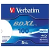 Image de Verbatim - 5 x BD-R XL - 100 Go 4x - surface imprimable par jet dencre - boîtier CD