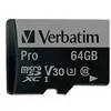 Image de Verbatim PRO - carte memoire flash - 64 Go - microSDXC UHS-I
