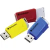 Image de Verbatim V Store N CLICK Clé USB 16 GB jaune rouge bleu 49306 USB 3.1 (Gen 1)