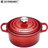 Image de Cocotte en fonte - LE CREUSET - Signature - 24 cm - Rouge cerise - Couvercle épais