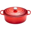 Image de Cocotte en fonte émaillée - LE CREUSET - Cerise - Ovale 29 cm - Tous feux dont induction - Fond ultra-lisse