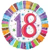 Image de Ballon Chiffre 18 - Non Gonflé - Aluminium - Décoration Anniversaire - Couleurs Brillantes - 45cm