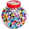 Image de Hama Perles À Repasser Maxi, Pot Plastique, Couvercle Bleu