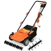 Image de Scarificateur Électrique 2 en 1 - RELAX4LIFE - Tondeuse à Gazon 1500 W - Sac de Collecte de 30 L - Hauteur Réglable - Orange