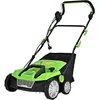 Image de RELAX4LIFE Scarificateur Électrique 2 en 1 1800 W Sac de Collecte de 45 L Poignée Pliable Profondeur & Hauteur Réglables Vert