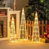 Image de GOPLUS Sapin de Noël LED Décoré Lumineux 120 cm avec Etoile au Sommet Décoration de Sapin de Noël illuminée 520 lumières LED
