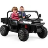 Image de COSTWAY Voiture Électrique 2 Places Enfant 12V 2 Moteurs avec Télécommande 24 G 3-8 KM/H Charge 50KG 3-8 Ans Noir