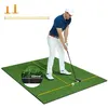 Image de COSTWAY Tapis de Frappe de Golf 152x117x32cm-Gazon Synthétique-2 Positions de Tee-2 Bâtons dAlignement-6 Trous de Tee Pré-percés