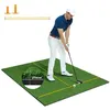 Image de COSTWAY Tapis de Frappe de Golf 152x117x27cm-Gazon Synthétique-2 Positions de Tee-2 Bâtons dAlignement-6 Trous de Tee Pré-percés