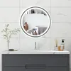 Image de COSTWAY Ø 60 cm Miroir de Salle de Bain Rond - LED Antibuée 3 Couleurs Fonction Mémoire Affichage Temps/Température Incassable
