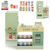 Image de Marchande Enfants COSTWAY 13 Accessoires Distributeur Automatique Épicerie Enfants 3-8 Ans en Bois Vert