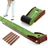 Image de Tapis de Putting Golf Enroulant COSTWAY 277cm-Retour Automatique-3 Balles de Golf-4 Guides dAlignement-Support de Retour Magnétique