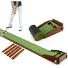 Image de Tapis de Putting Golf Enroulant COSTWAY 303cm - Retour Automatique - 3 Balles de Golf - Guides dAlignement