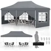 Image de Tonnelle instantanée dextérieur - COSTWAY - 3x6M - Protection solaire UPF50+ - 6 parois latérales amovibles