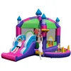 Image de COSTWAY Château Gonflable 5 en 1 avec Toboggan et Toit 385 x 3325 x 300 cm Intérieur et Extérieur pour Enfants 3 ans+