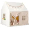 Image de Costway Tente De Jeux Enfant Avec Guirlandes Lumineuses Étoiles & Drapeau,pour 3 Enfants De 3-8 Ans,125x100x127cm