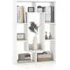 Image de Bibliothèque, étagère à 7 compartiments ouvertes, meuble de rangement en bois 20 x 60 x 90 cm (blanc)